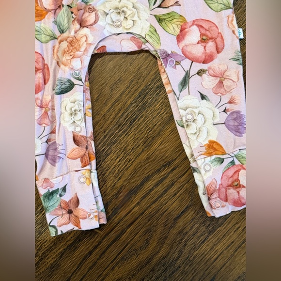 Bamboo Toddler 2T Lot of 4 Posh Peanut Ruffled Pajama Bums & Roses Romper Dress - Picture 6 of 14